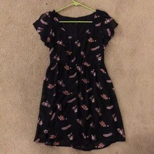 Black floral dress from Express